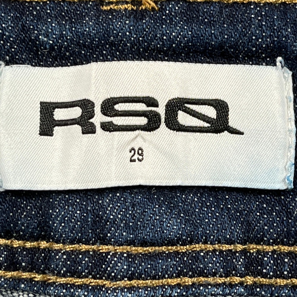 RSQ Shorts Womens 29 Blue Denim Cotton Stretch Low Rise 5-Pockets Summer Wear - Picture 4 of 7